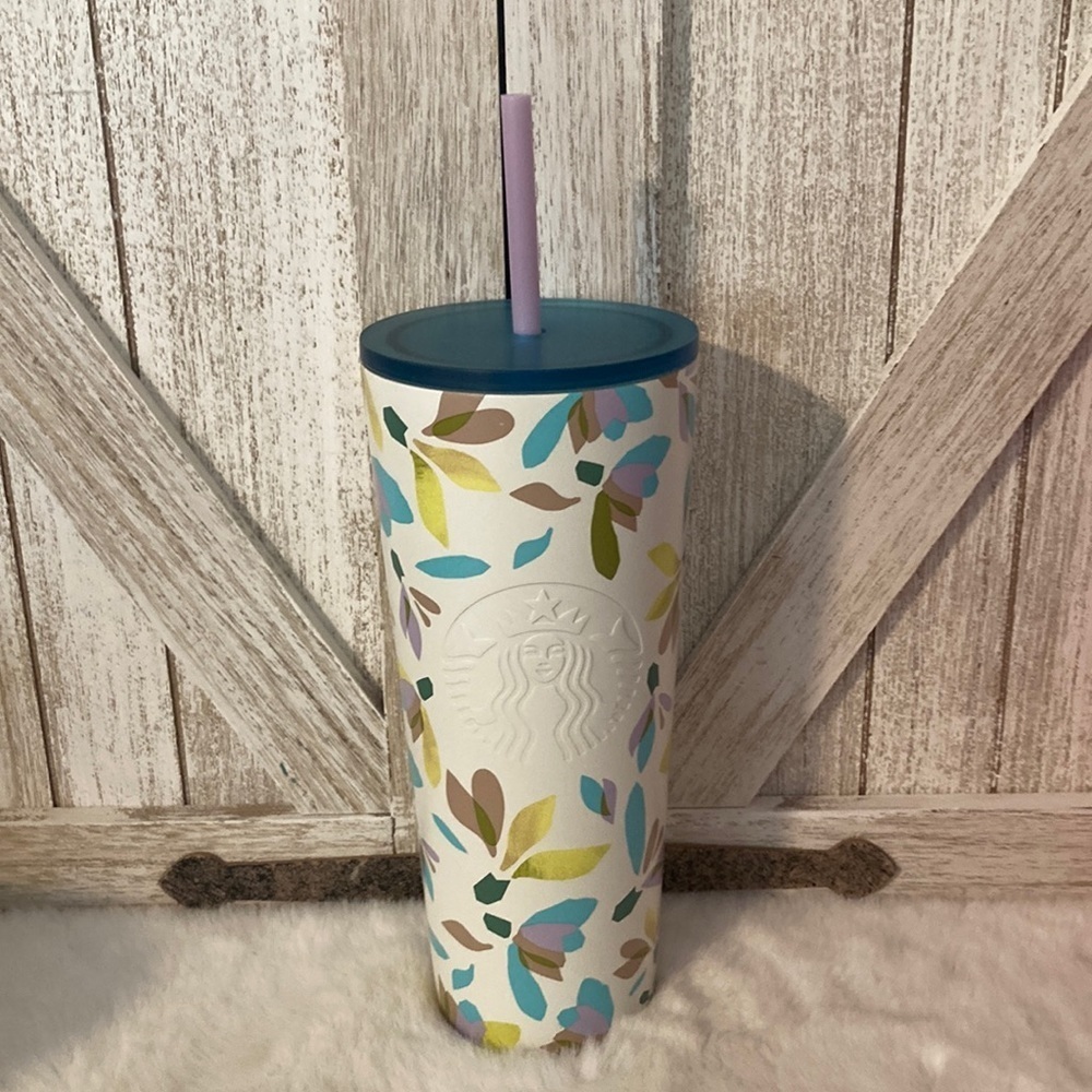Starbucks 2023 White Flowers Tumbler